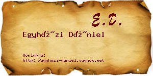 Egyházi Dániel névjegykártya